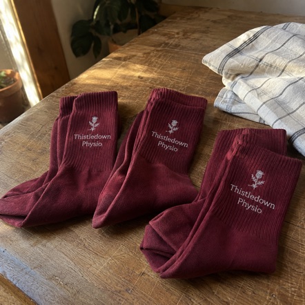 Branded crew socks with logo